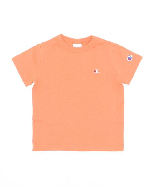 Champion（チャンピオン）の「Champion/チャンピオン　キッズ　ロゴ刺繍ワンポイント半袖Tシャツ（Tシャツ/カットソー・キッズ・オフホワイト/グレー系その他/ネイビー/ライトグリーン/オレンジ/ブラック/ベージュ/パープル/ターコイズブルー/イエロー/ライトパープル/サックスブルー/ラベンダー・100cm/110cm/140cm/150cm/160cm/120cm/170cm/130cm）」の22枚目の写真