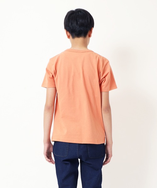 Champion（チャンピオン）の「Champion/チャンピオン　キッズ　ロゴ刺繍ワンポイント半袖Tシャツ（Tシャツ/カットソー・キッズ・オフホワイト/グレー系その他/ネイビー/ライトグリーン/オレンジ/ブラック/ベージュ/パープル/ターコイズブルー/イエロー/ライトパープル/サックスブルー/ラベンダー・100cm/110cm/140cm/150cm/160cm/120cm/170cm/130cm）」の16枚目の写真