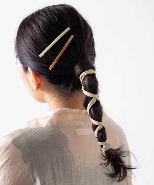 WEGO(ウィゴー)の「WEGO/ワイヤーポニー(ヘアゴム・レディース・グリーン/ライトピンク/ベージュ/ナチュラル/ライトパープル/オフホワイト・FREE)」の3枚目の写真