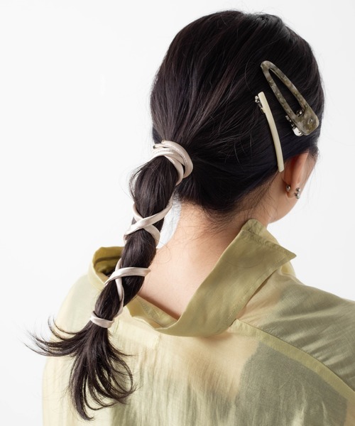 WEGO(ウィゴー)の「WEGO/ワイヤーポニー(ヘアゴム・レディース・グリーン/ライトピンク/ベージュ/ナチュラル/ライトパープル/オフホワイト・FREE)」の6枚目の写真