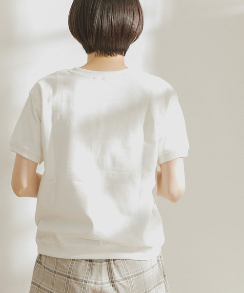 FORK&SPOON（フォークアンドスプーン）の「FORK&SPOON　ヘビーウェイトショートスリーブTシャツ（Tシャツ/カットソー・レディース・グリーン系その他/ピンク系その他/オフホワイト/ネイビー・ONE）」の6枚目の写真