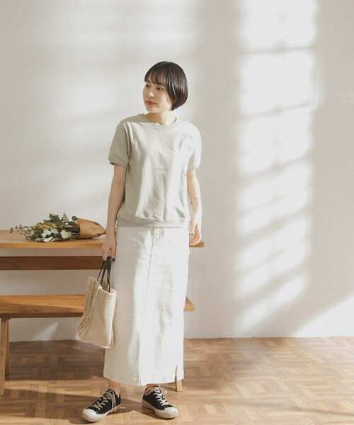 FORK&SPOON（フォークアンドスプーン）の「FORK&SPOON　ヘビーウェイトショートスリーブTシャツ（Tシャツ/カットソー・レディース・グリーン系その他/ピンク系その他/オフホワイト/ネイビー・ONE）」の7枚目の写真