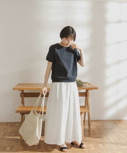 FORK&SPOON（フォークアンドスプーン）の「FORK&SPOON　ヘビーウェイトショートスリーブTシャツ（Tシャツ/カットソー・レディース・グリーン系その他/ピンク系その他/オフホワイト/ネイビー・ONE）」の9枚目の写真