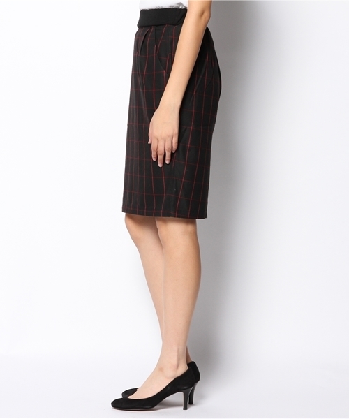 mystic(ミスティック)の「格子柄タイトスカート(スカート・レディース・ネイビー/レッド/グレー・フリ-)」の11枚目の写真