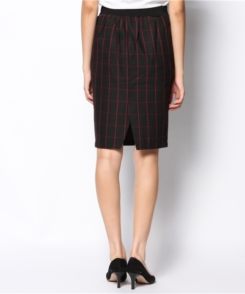 mystic(ミスティック)の「格子柄タイトスカート(スカート・レディース・ネイビー/レッド/グレー・フリ-)」の12枚目の写真