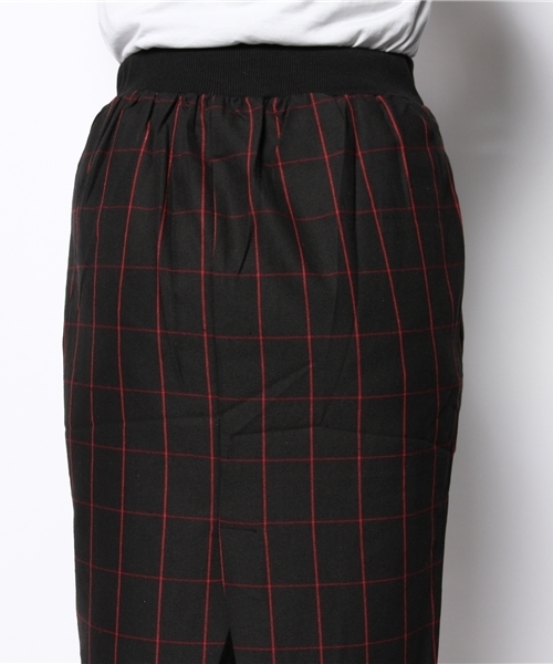 mystic(ミスティック)の「格子柄タイトスカート(スカート・レディース・ネイビー/レッド/グレー・フリ-)」の14枚目の写真