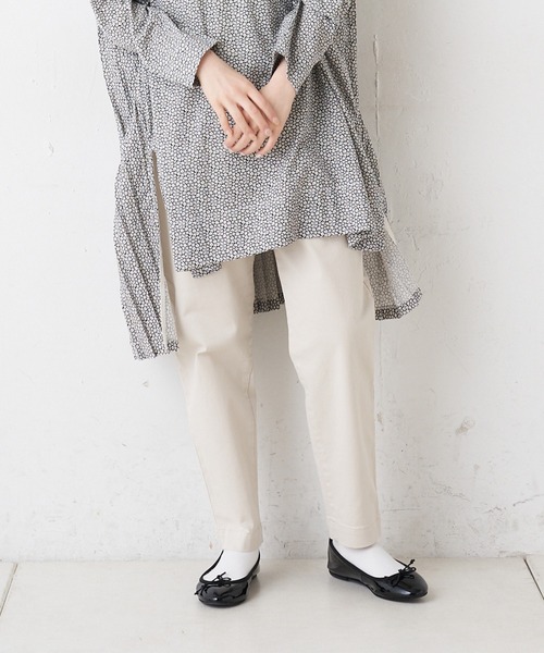 PUAL CE CIN（ピュアルセシン）の「JAPAN MADE／日本製　ストレッチスリムパンツ（その他パンツ・レディース・ホワイト/ベージュ/ブラック/ナチュラル・FREE）」の4枚目の写真