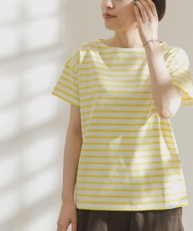 FORK&SPOON ボートネックボーダーショートスリーブTシャツ