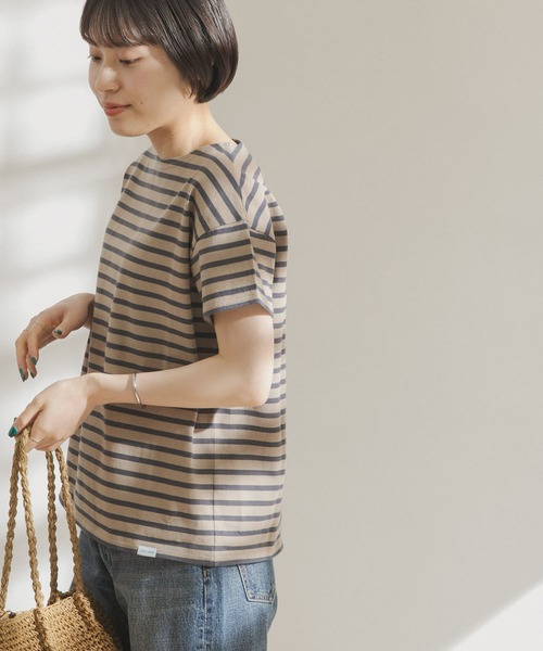 FORK&SPOON（フォークアンドスプーン）の「FORK&SPOON　ボートネックボーダーショートスリーブTシャツ（Tシャツ/カットソー・レディース・ホワイト系その他/ブラック系その他/ベージュ系その他/ブルー系その他/イエロー系その他/ピンク系その他・ONE）」の14枚目の写真