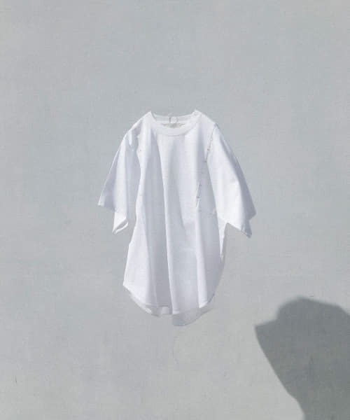 LAATO（ラート）の「LOOSE STITCH T-SHIRTS（Tシャツ/カットソー・レディース・ホワイト/チャコールグレー/オフホワイト・FREE）」の10枚目の写真