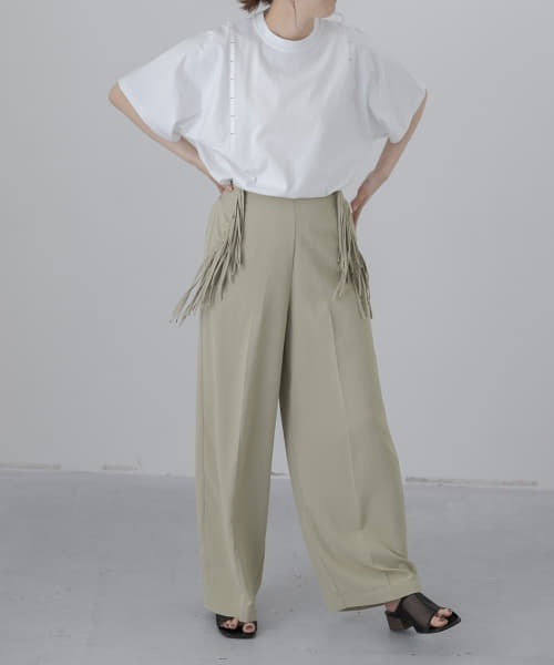 LAATO（ラート）の「LOOSE STITCH T-SHIRTS（Tシャツ/カットソー・レディース・ホワイト/チャコールグレー/オフホワイト・FREE）」の18枚目の写真