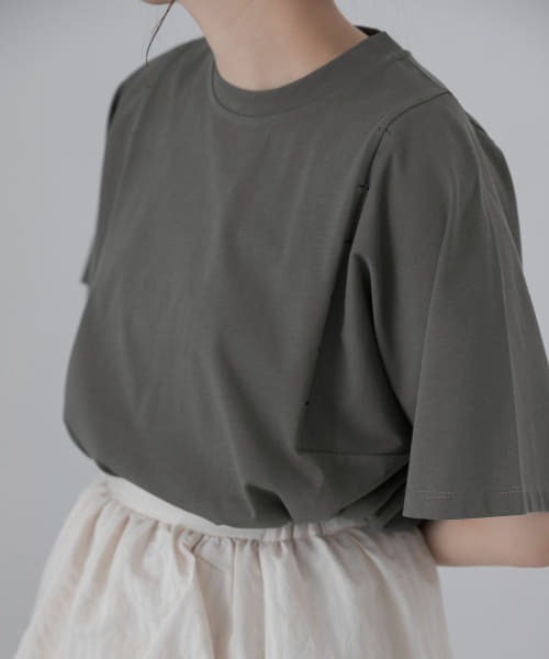 LAATO（ラート）の「LOOSE STITCH T-SHIRTS（Tシャツ/カットソー・レディース・ホワイト/チャコールグレー/オフホワイト・FREE）」の8枚目の写真