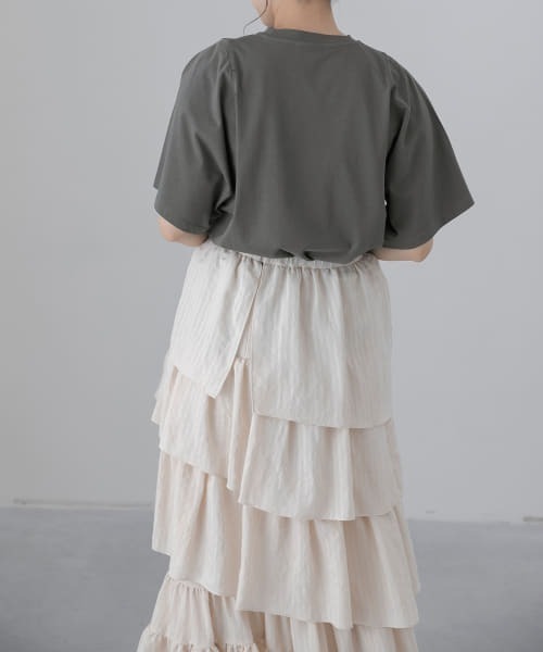 LAATO（ラート）の「LOOSE STITCH T-SHIRTS（Tシャツ/カットソー・レディース・ホワイト/チャコールグレー/オフホワイト・FREE）」の19枚目の写真