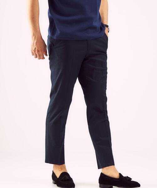 green label relaxing(グリーンレーベルリラクシング)の「< 機能 / 洗濯機洗い可 > TC シャーク マジコンフォート スリム NP スラックス #(スラックス・メンズ・グレー/ネイビー/ベージュ・MEDIUM/SMALL/LARGE/X-SMALL/X-LARGE)」の3枚目の写真