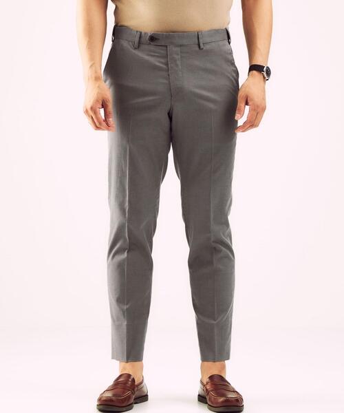 green label relaxing(グリーンレーベルリラクシング)の「< 機能 / 洗濯機洗い可 > TC シャーク マジコンフォート スリム NP スラックス #(スラックス・メンズ・グレー/ネイビー/ベージュ・MEDIUM/SMALL/LARGE/X-SMALL/X-LARGE)」の4枚目の写真