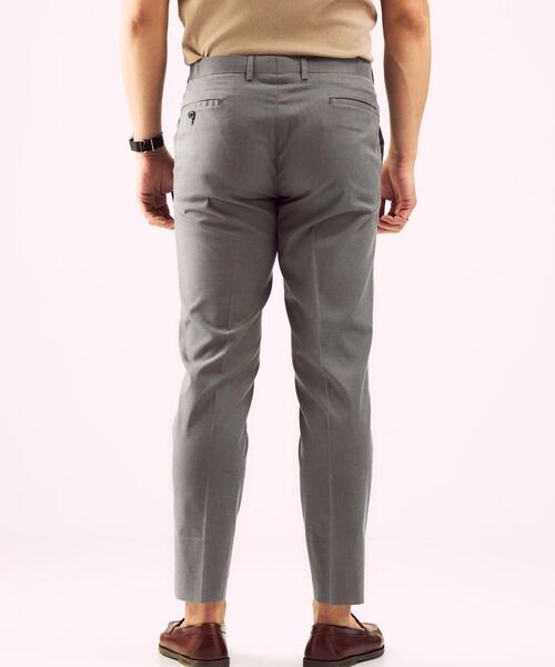 green label relaxing(グリーンレーベルリラクシング)の「< 機能 / 洗濯機洗い可 > TC シャーク マジコンフォート スリム NP スラックス #(スラックス・メンズ・グレー/ネイビー/ベージュ・MEDIUM/SMALL/LARGE/X-SMALL/X-LARGE)」の8枚目の写真