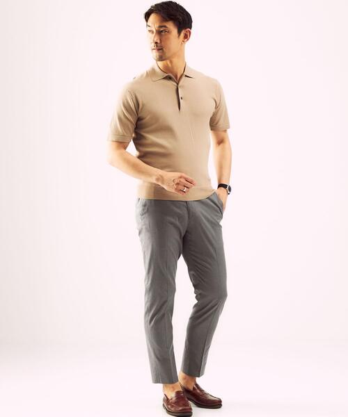 green label relaxing(グリーンレーベルリラクシング)の「< 機能 / 洗濯機洗い可 > TC シャーク マジコンフォート スリム NP スラックス #(スラックス・メンズ・グレー/ネイビー/ベージュ・MEDIUM/SMALL/LARGE/X-SMALL/X-LARGE)」の6枚目の写真