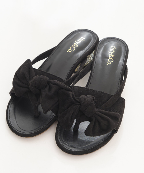 TITTY&CO.（ティティーアンドコー）の「リボンフラットサンダル（サンダル・レディース・ブラック/レッド/マルチ・SMALL/MEDIUM/LARGE）」の19枚目の写真