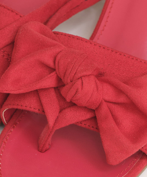 TITTY&CO.（ティティーアンドコー）の「リボンフラットサンダル（サンダル・レディース・ブラック/レッド/マルチ・SMALL/MEDIUM/LARGE）」の4枚目の写真