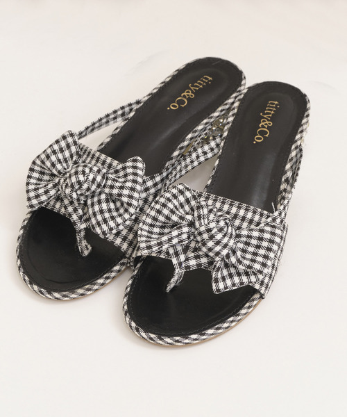 TITTY&CO.（ティティーアンドコー）の「リボンフラットサンダル（サンダル・レディース・ブラック/レッド/マルチ・SMALL/MEDIUM/LARGE）」の16枚目の写真