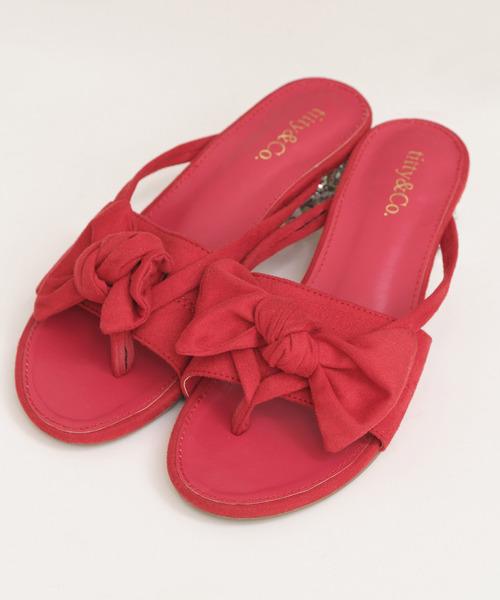 TITTY&CO.（ティティーアンドコー）の「リボンフラットサンダル（サンダル・レディース・ブラック/レッド/マルチ・SMALL/MEDIUM/LARGE）」の20枚目の写真