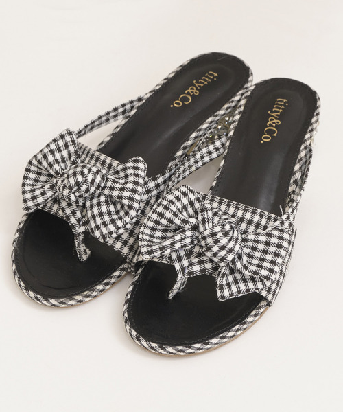 TITTY&CO.（ティティーアンドコー）の「リボンフラットサンダル（サンダル・レディース・ブラック/レッド/マルチ・SMALL/MEDIUM/LARGE）」の13枚目の写真