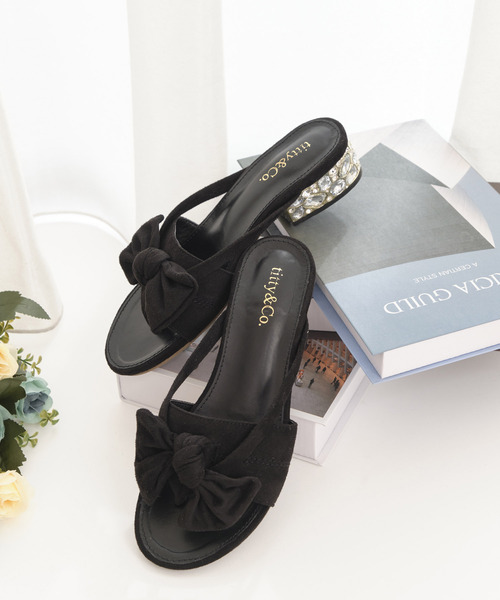 TITTY&CO.（ティティーアンドコー）の「リボンフラットサンダル（サンダル・レディース・ブラック/レッド/マルチ・SMALL/MEDIUM/LARGE）」の5枚目の写真