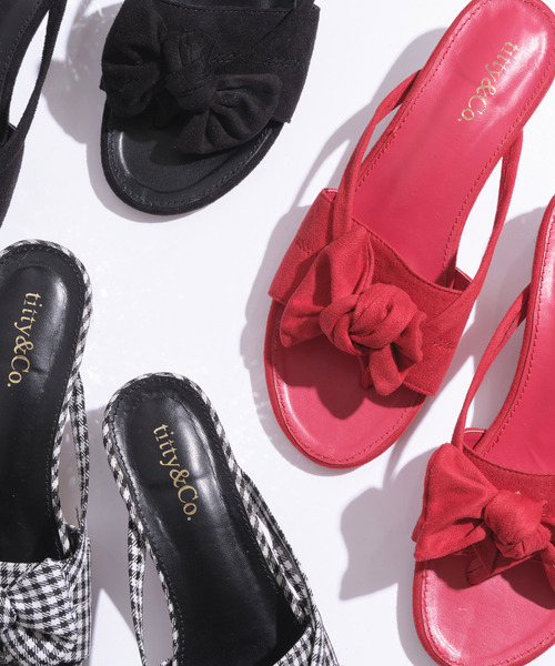 TITTY&CO.（ティティーアンドコー）の「リボンフラットサンダル（サンダル・レディース・ブラック/レッド/マルチ・SMALL/MEDIUM/LARGE）」の15枚目の写真