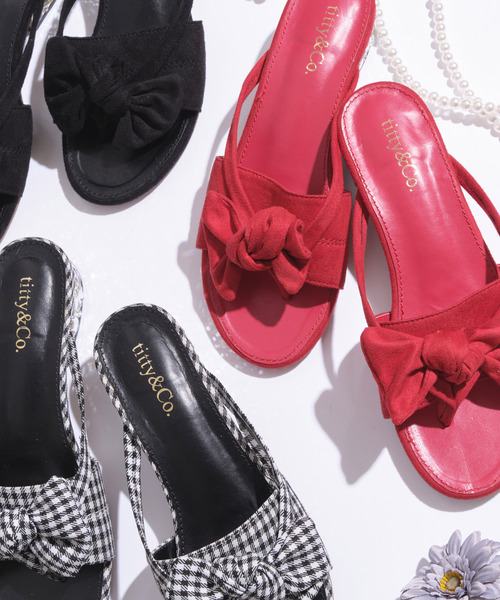 TITTY&CO.（ティティーアンドコー）の「リボンフラットサンダル（サンダル・レディース・ブラック/レッド/マルチ・SMALL/MEDIUM/LARGE）」の21枚目の写真