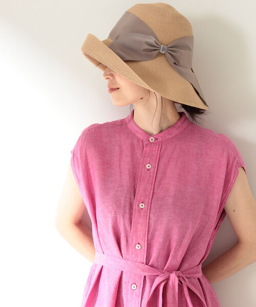 Demi-Luxe BEAMS(デミルクス ビームス)の「Athena New York / Risako ハット NUDE(ハット・レディース・ダークブラウン/ネイビー/サックスブルー/グリーン/アイボリー/モカ/ブラウン系その他/ピンク系その他/ライトピンク/フューシャピンク・ONE SIZE)」の4枚目の写真