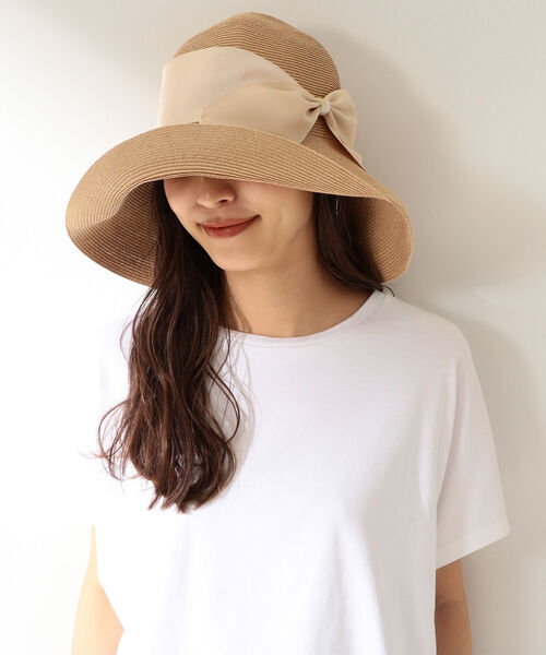 Demi-Luxe BEAMS(デミルクス ビームス)の「Athena New York / Risako ハット NUDE(ハット・レディース・ダークブラウン/ネイビー/サックスブルー/グリーン/アイボリー/モカ/ブラウン系その他/ピンク系その他/ライトピンク/フューシャピンク・ONE SIZE)」の1枚目の写真