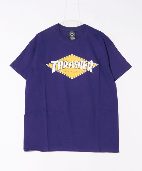 tone（トーン）の「【THRASHER/スラッシャー】THRASHER T-SHIRTS(UN)（Tシャツ/カットソー・レディース・ホワイト/ブラック/パープル/ネイビー/オレンジ・MEDIUM/LARGE/X-LARGE）」の4枚目の写真