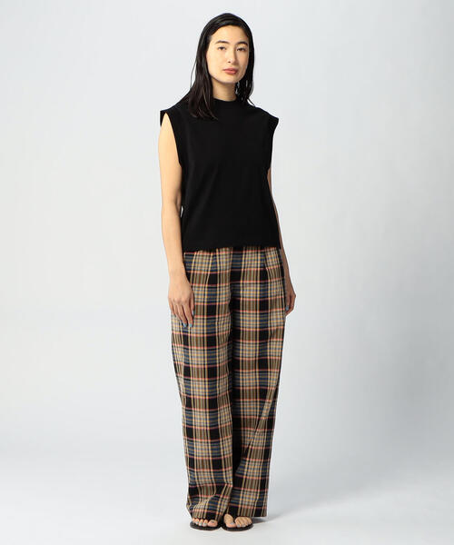 EDITION（エディション）の「PIMA CO JERSEY ノースリーブプルオーバー（Tシャツ/カットソー・レディース・ホワイト/シャーベット/ブラック・FREE）」の6枚目の写真