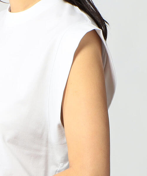EDITION（エディション）の「PIMA CO JERSEY ノースリーブプルオーバー（Tシャツ/カットソー・レディース・ホワイト/シャーベット/ブラック・FREE）」の19枚目の写真
