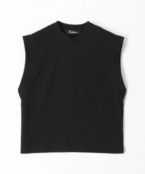 EDITION（エディション）の「PIMA CO JERSEY ノースリーブプルオーバー（Tシャツ/カットソー・レディース・ホワイト/シャーベット/ブラック・FREE）」の5枚目の写真