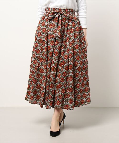 チャイハネ（チャイハネ）の「【チャイハネ】アフリカン幾何学柄ロングスカート（スカート・レディース・イエロー/ブルー/レッド・FREE）」の6枚目の写真