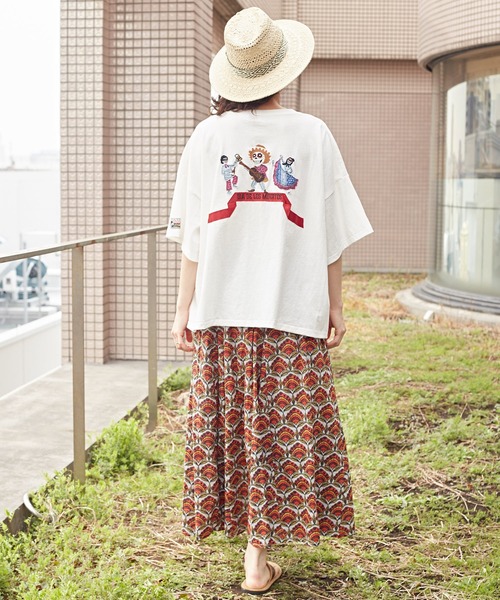 チャイハネ（チャイハネ）の「【チャイハネ】アフリカン幾何学柄ロングスカート（スカート・レディース・イエロー/ブルー/レッド・FREE）」の7枚目の写真