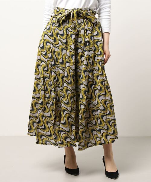 チャイハネ（チャイハネ）の「【チャイハネ】アフリカン幾何学柄ロングスカート（スカート・レディース・イエロー/ブルー/レッド・FREE）」の22枚目の写真