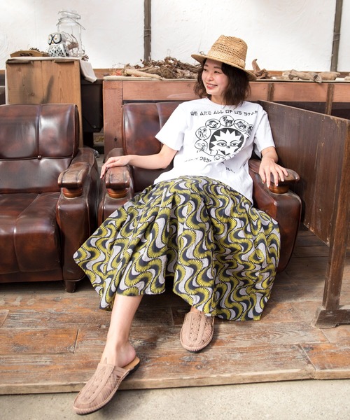 チャイハネ（チャイハネ）の「【チャイハネ】アフリカン幾何学柄ロングスカート（スカート・レディース・イエロー/ブルー/レッド・FREE）」の19枚目の写真
