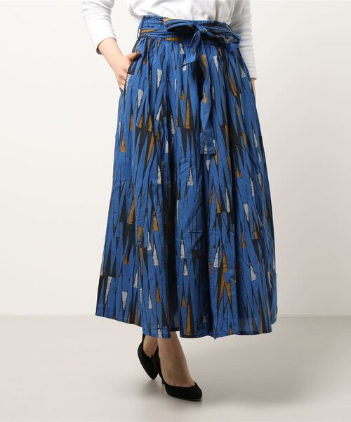 チャイハネ（チャイハネ）の「【チャイハネ】アフリカン幾何学柄ロングスカート（スカート・レディース・イエロー/ブルー/レッド・FREE）」の9枚目の写真