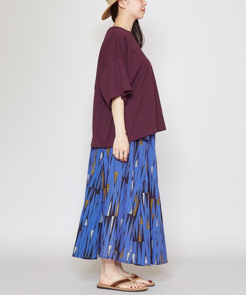 チャイハネ（チャイハネ）の「【チャイハネ】アフリカン幾何学柄ロングスカート（スカート・レディース・イエロー/ブルー/レッド・FREE）」の11枚目の写真