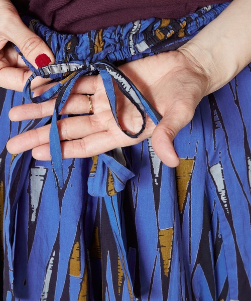 チャイハネ（チャイハネ）の「【チャイハネ】アフリカン幾何学柄ロングスカート（スカート・レディース・イエロー/ブルー/レッド・FREE）」の15枚目の写真