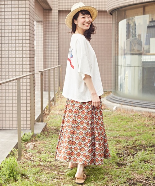 チャイハネ（チャイハネ）の「【チャイハネ】アフリカン幾何学柄ロングスカート（スカート・レディース・イエロー/ブルー/レッド・FREE）」の21枚目の写真