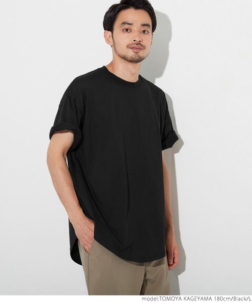 coca（coca）（コカ）の「ユニセックス シルキータッチテールカットTシャツ（Tシャツ/カットソー・レディース・ホワイト/カーキ/ブラック/ネイビー・XL/M/L/S）」の6枚目の写真