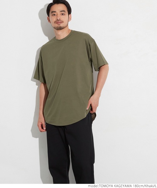 coca（coca）（コカ）の「ユニセックス シルキータッチテールカットTシャツ（Tシャツ/カットソー・レディース・ホワイト/カーキ/ブラック/ネイビー・XL/M/L/S）」の11枚目の写真