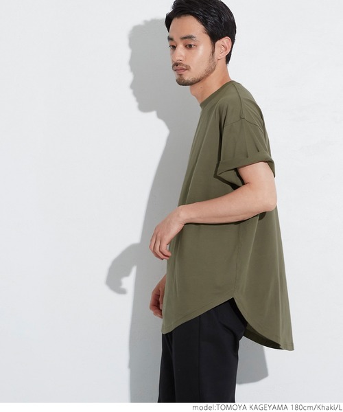 coca（coca）（コカ）の「ユニセックス シルキータッチテールカットTシャツ（Tシャツ/カットソー・レディース・ホワイト/カーキ/ブラック/ネイビー・XL/M/L/S）」の17枚目の写真