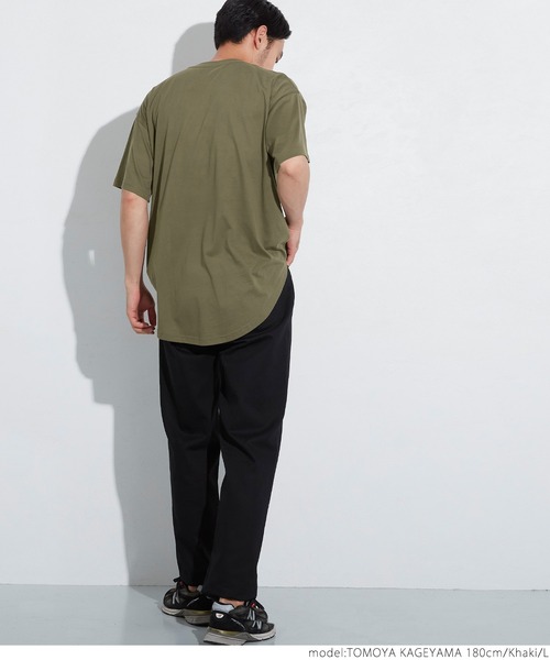 coca（coca）（コカ）の「ユニセックス シルキータッチテールカットTシャツ（Tシャツ/カットソー・レディース・ホワイト/カーキ/ブラック/ネイビー・XL/M/L/S）」の9枚目の写真