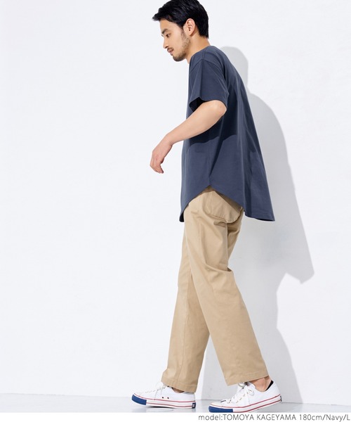 coca（coca）（コカ）の「ユニセックス シルキータッチテールカットTシャツ（Tシャツ/カットソー・レディース・ホワイト/カーキ/ブラック/ネイビー・XL/M/L/S）」の19枚目の写真