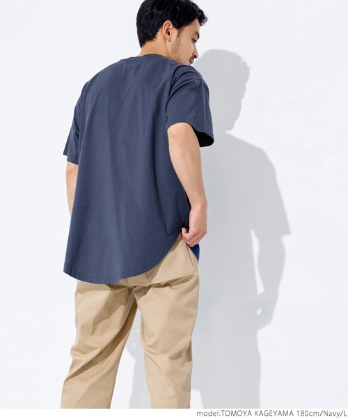 coca（coca）（コカ）の「ユニセックス シルキータッチテールカットTシャツ（Tシャツ/カットソー・レディース・ホワイト/カーキ/ブラック/ネイビー・XL/M/L/S）」の7枚目の写真