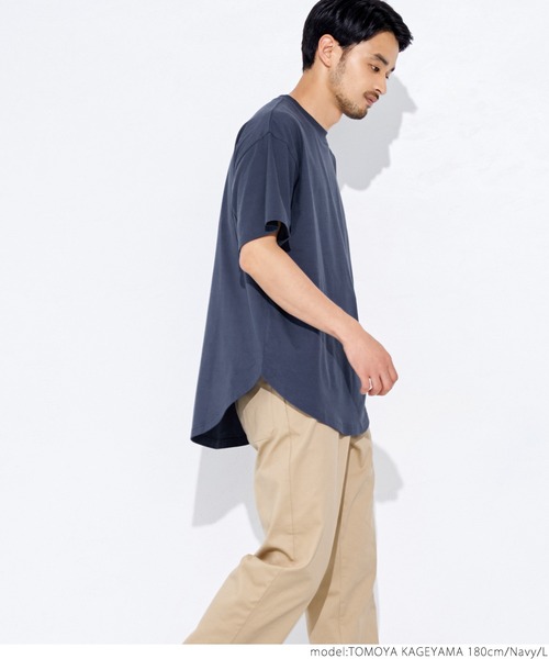 coca（coca）（コカ）の「ユニセックス シルキータッチテールカットTシャツ（Tシャツ/カットソー・レディース・ホワイト/カーキ/ブラック/ネイビー・XL/M/L/S）」の15枚目の写真